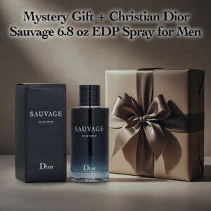 Mystery Gift + Sauvage by Christian Dior, 6.8 oz EDP Spray for Men