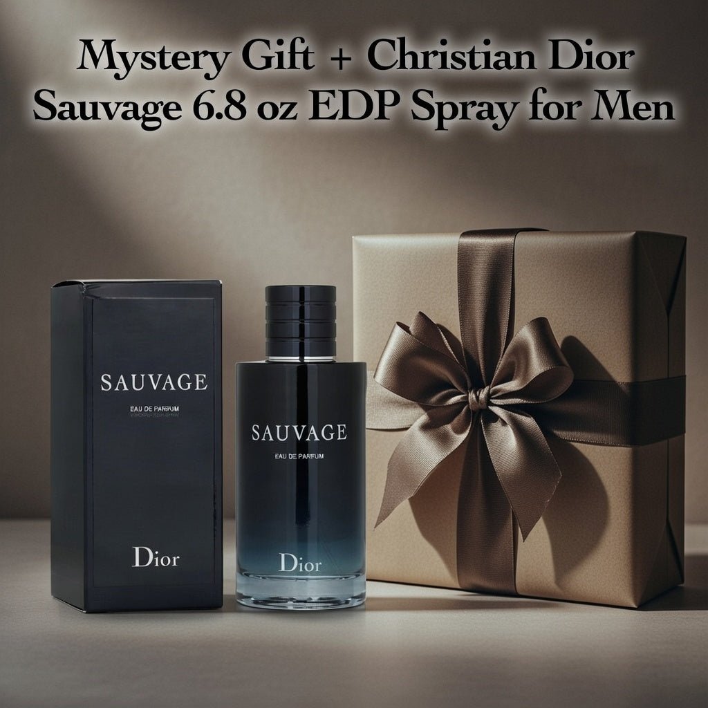 Mystery Gift + Sauvage by Christian Dior, 6.8 oz EDP Spray for Men