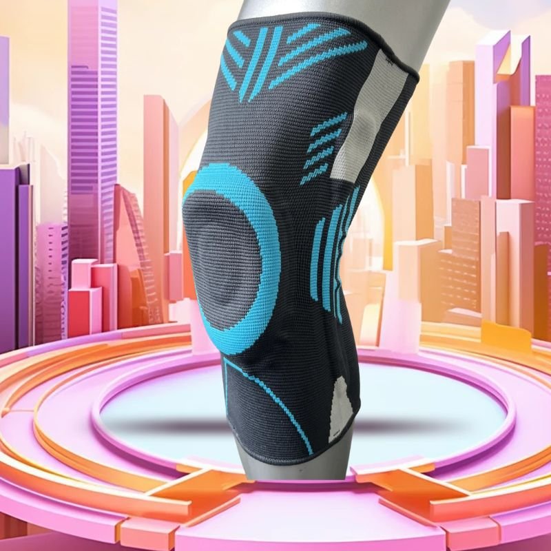 Winter Sports Knee Protector Men's And Women's Knee Silicone Protection Running Fitness Basketball Skipping Knee Protector Warm Nylon