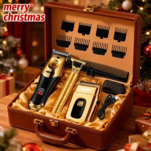 3pcs Set Golden Hair Clippers Professional, Beard Trimmer, T-Blade Trimmer Kit For Men, Cordless Hair Cutting And Styling Tools, Golden Design Shaver, Ideal Birthday And Christmas Gifts, Valentine'S Day