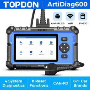 TOPDON AD600 OBD2 Scanner ABS SRS Transmission Engine Diagnostic Tool for Car