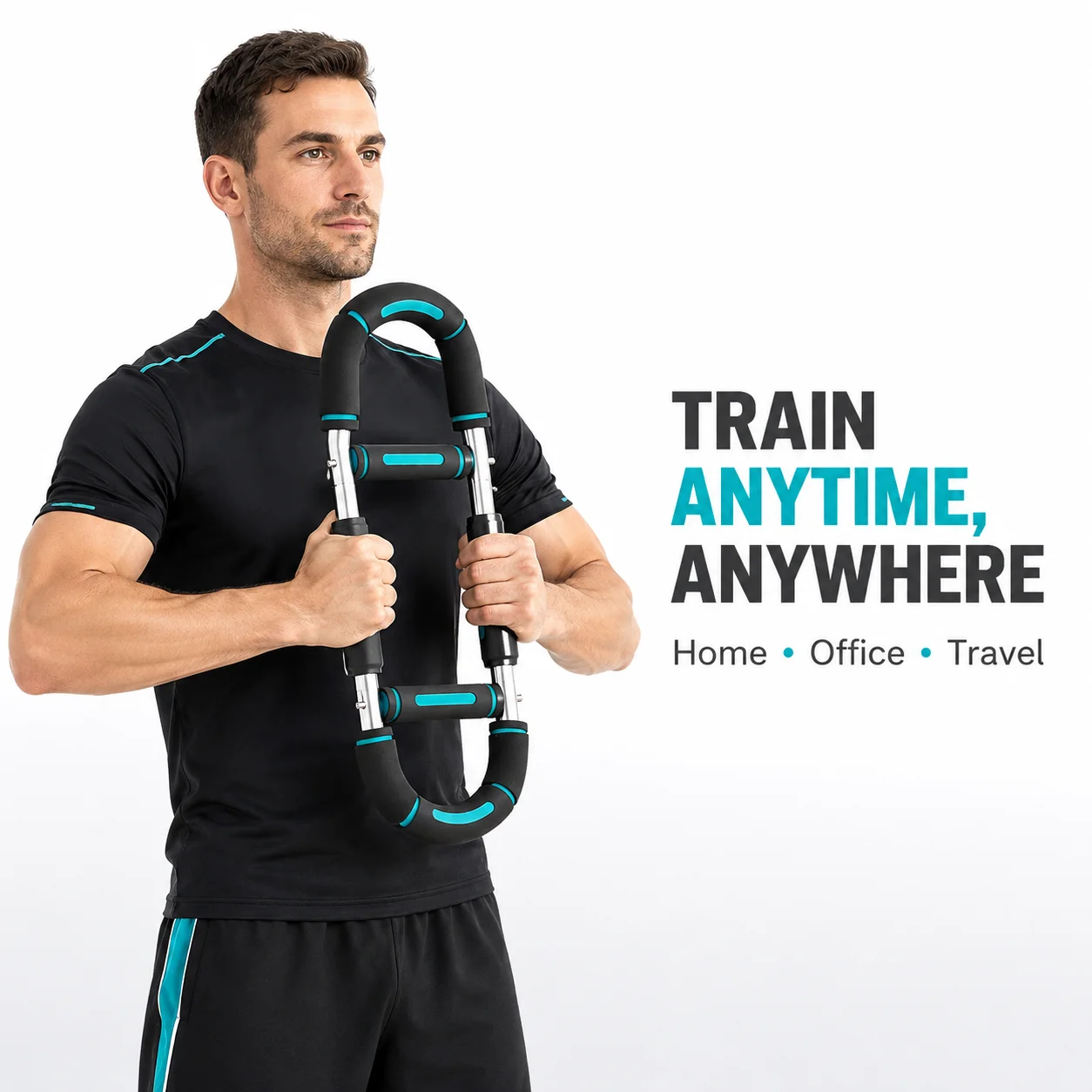 Adjustable U-Shape Forearm Strength Trainer 60-100 Lbs Spring Resistance Chest & Tricep Exercise Equipment with Non-Slip Grips Portable Upper Body Fitness Gear for Men And Women - Image 5
