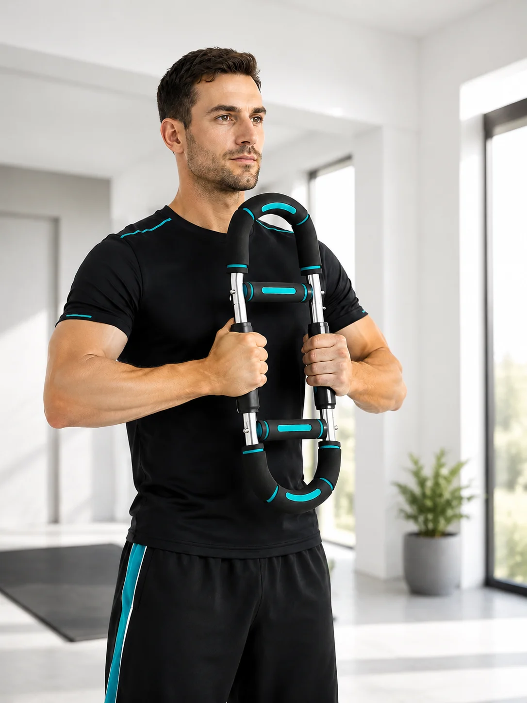 Adjustable U-Shape Forearm Strength Trainer 60-100 Lbs Spring Resistance Chest & Tricep Exercise Equipment with Non-Slip Grips Portable Upper Body Fitness Gear for Men And Women - Image 15