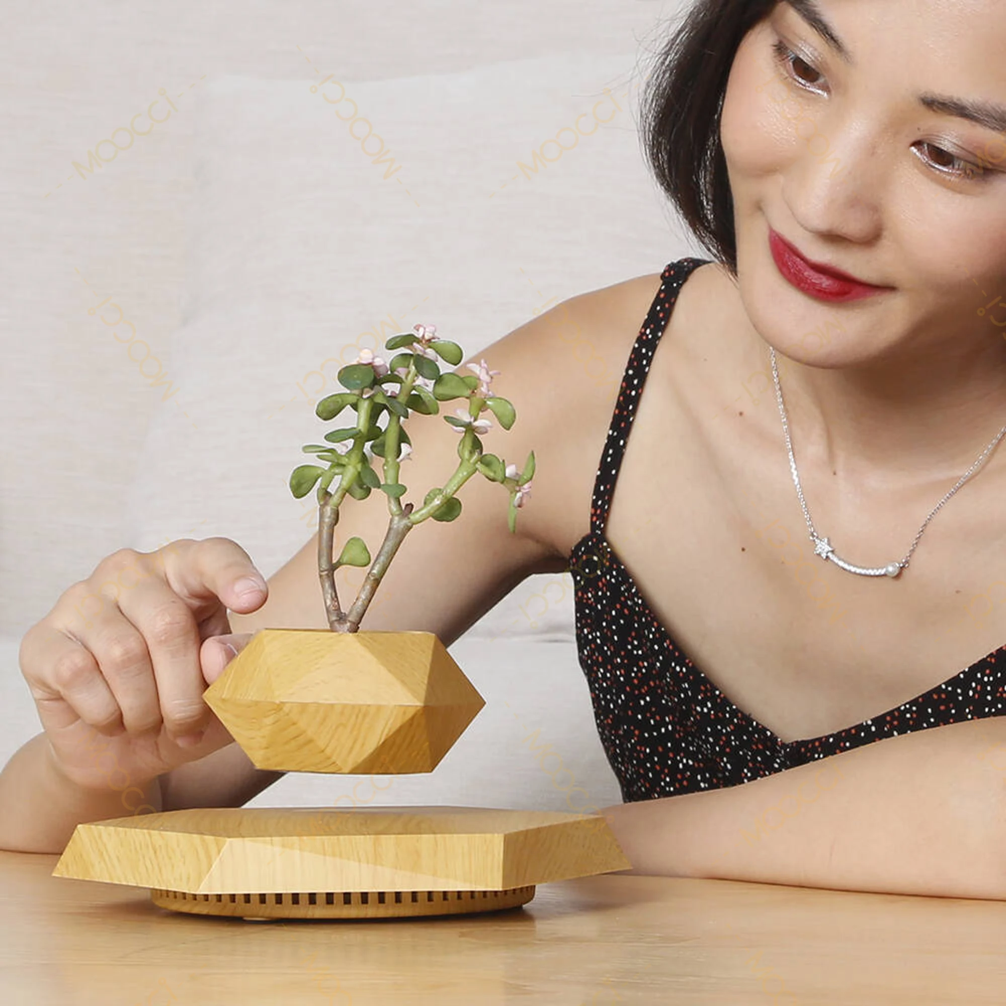 Modern Indoor Decor Rotation Magnetic Levitation Floating Flower Pot Best Gift Lovers Wedding Anniversary Smart Planters - Image 5