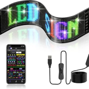 Customizable LED Advertisement Sign for Store, Car, Bar, Hotel with Programmable Text & Animations with Bluetooth Control