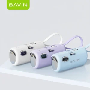Bavin Mini Powerbank PC1091S 5000mAh Type C 18W Plastic Li-Polymer Battery Portable Fast Charging Lipstick Universal Socket