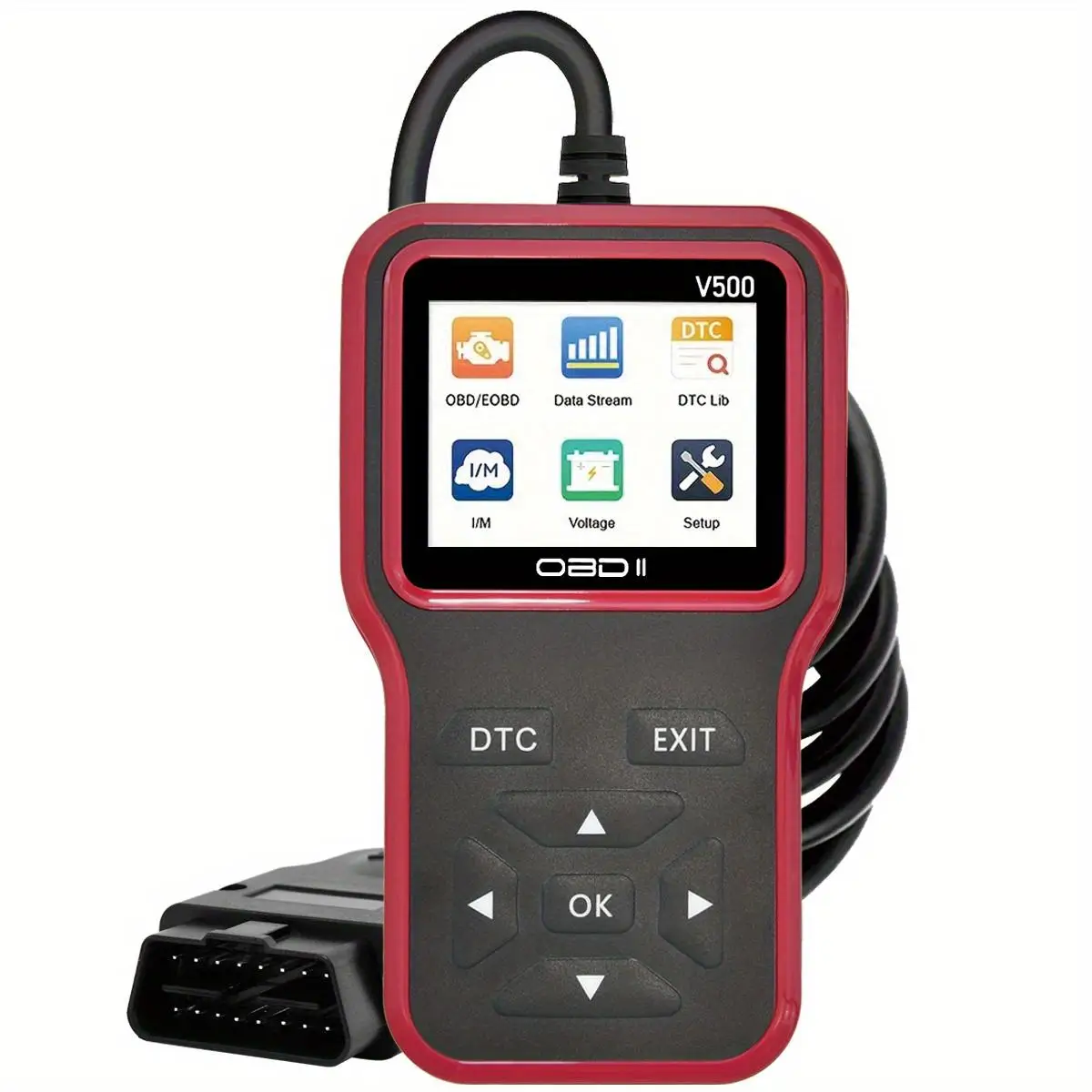 Car OBD2 Scanner Diagnostic Tool Code Reader, Car Voltage Tester Engine Fault Code Scanner, Charging Tester Diagnostic Tool V500 - Image 7