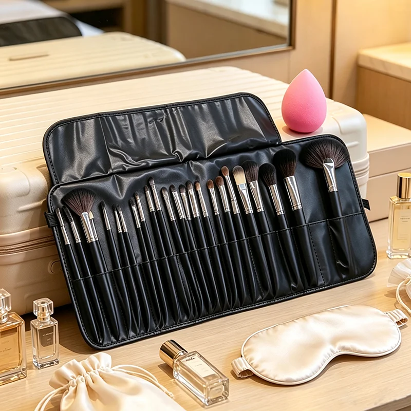 Gift Bag and Sponge for 24 pcs Makeup Brush Sets Cosmetics - Image 5