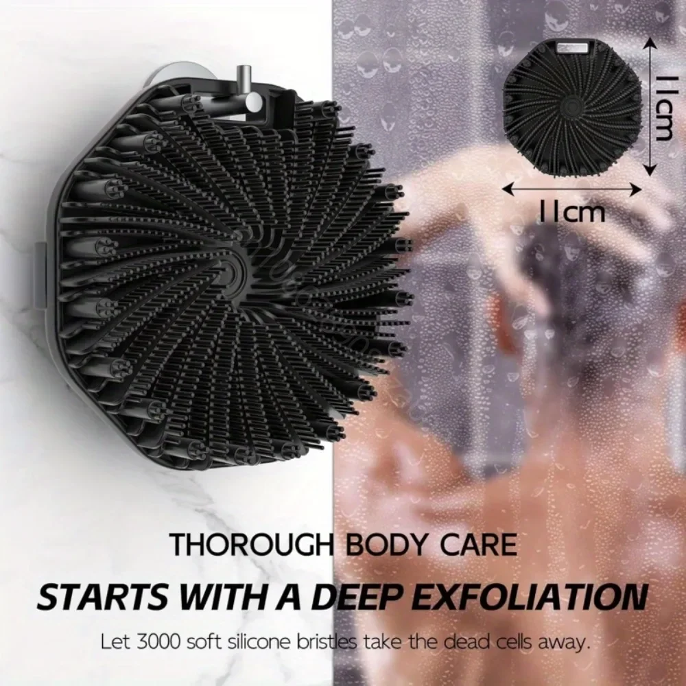 Bath Soft Silicone Back Brush Bath Shower Sponge Scrubbing - Image 12