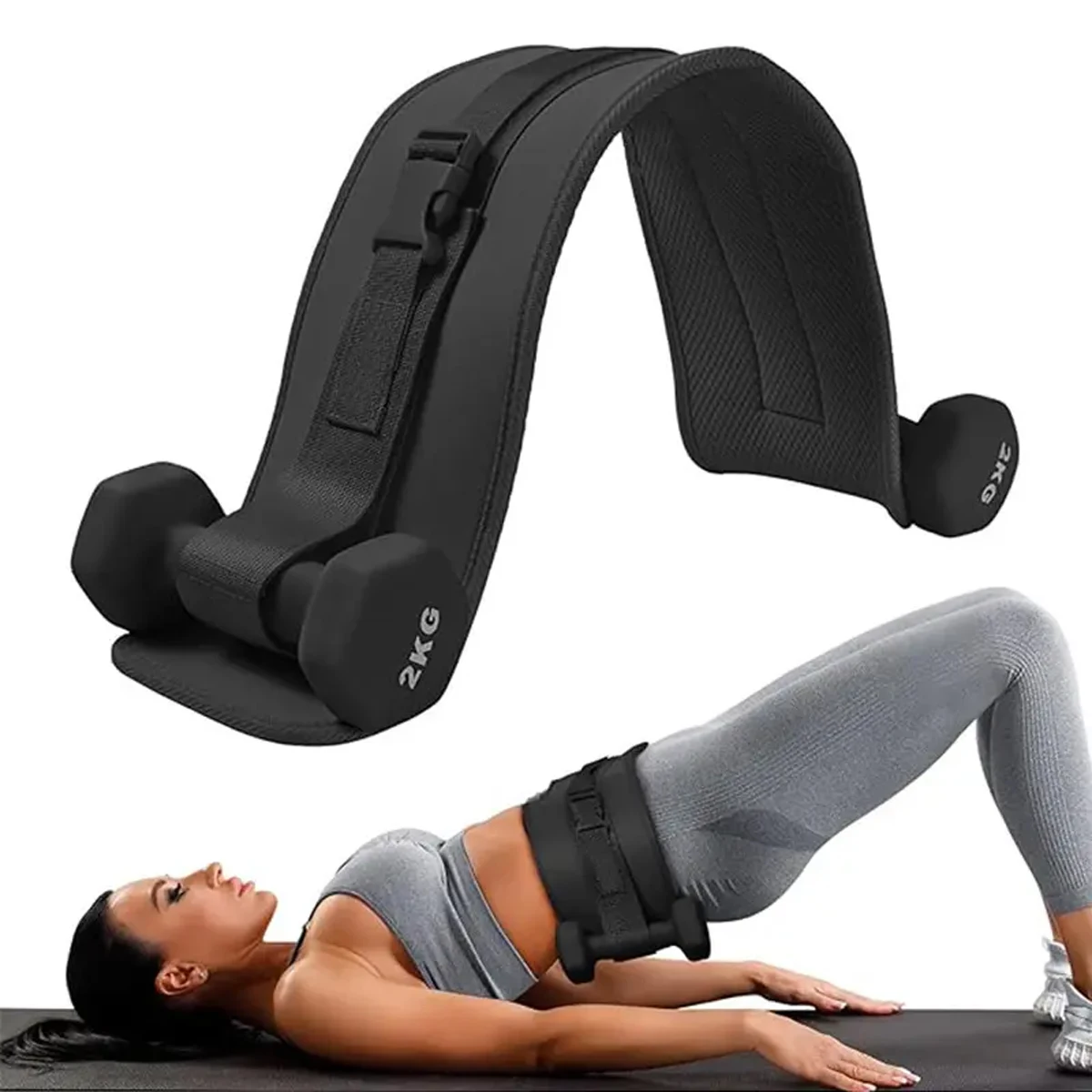 Adjustable Weighted Waist Belt, for Home Workouts, Dumbbell Training & Hip Shaping, Home Gym Fitness Equipment - Image 2