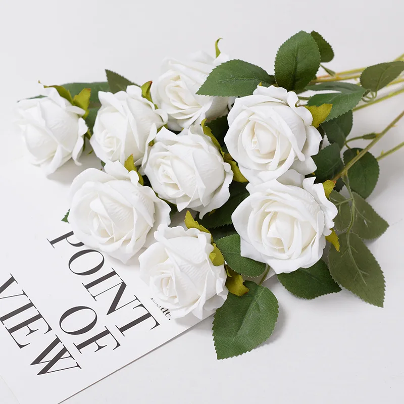 3/5/10/20pcs Roses Artificial Flowers Rose Flower Branch Artificial Red Roses Realistic Fake Rose for Wedding Home Decor - Image 12