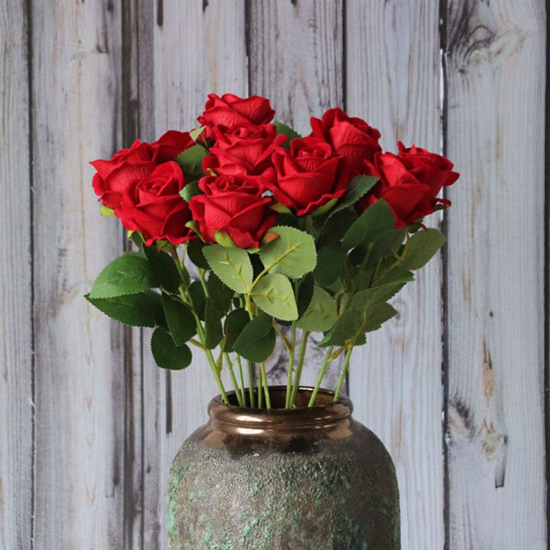 3/5/10/20pcs Roses Artificial Flowers Rose Flower Branch Artificial Red Roses Realistic Fake Rose for Wedding Home Decor - Image 19