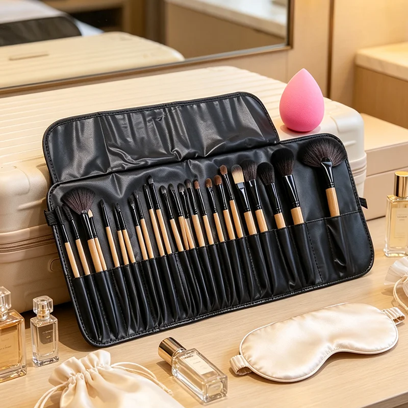 Gift Bag and Sponge for 24 pcs Makeup Brush Sets Cosmetics - Image 17