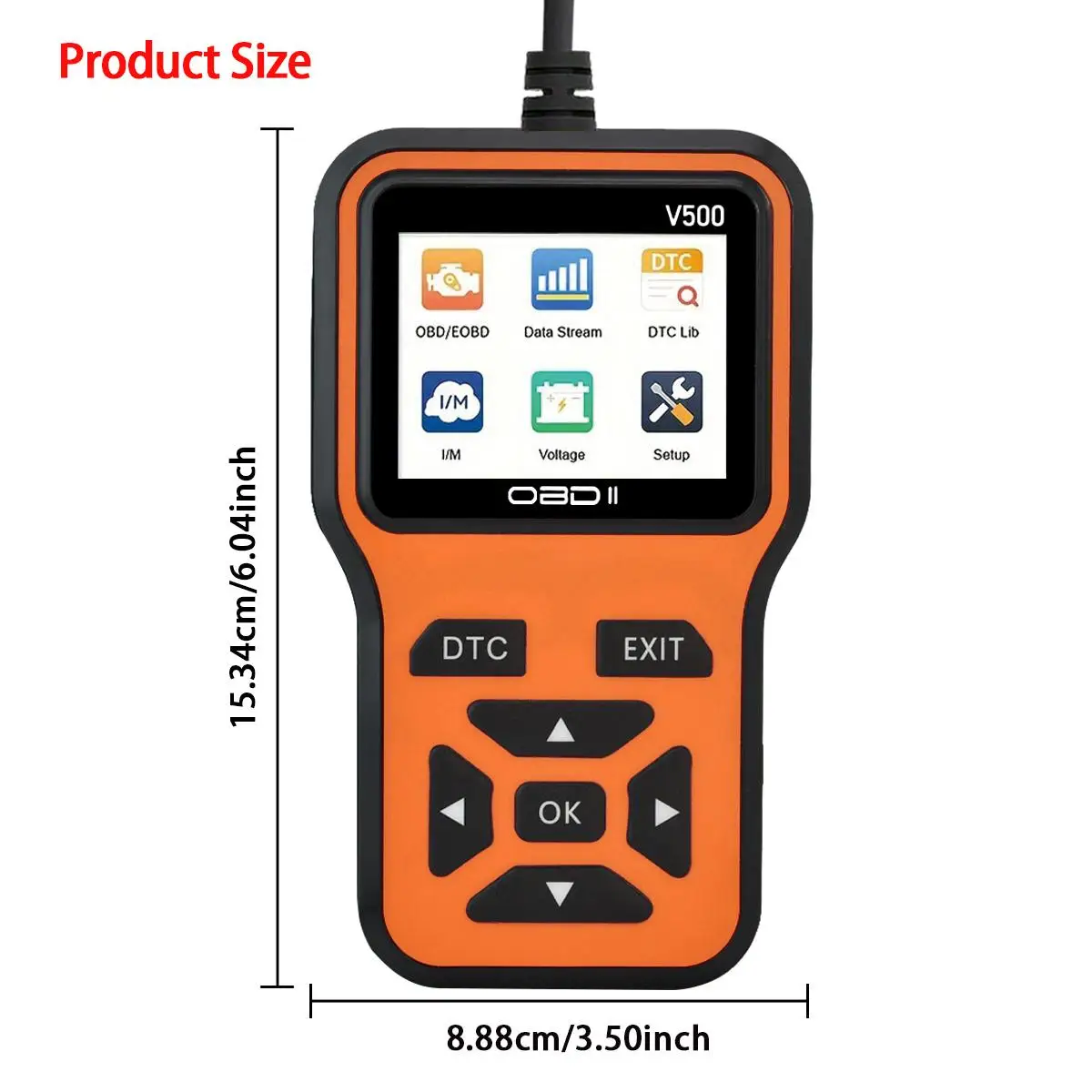 Car OBD2 Scanner Diagnostic Tool Code Reader, Car Voltage Tester Engine Fault Code Scanner, Charging Tester Diagnostic Tool V500 - Image 8