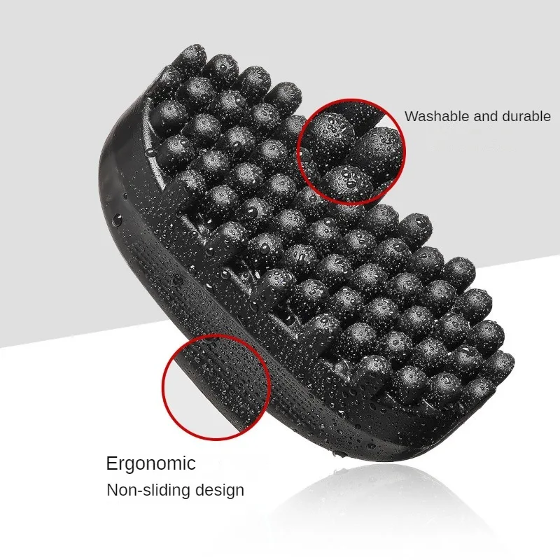 Portable Silicone Hair Brush Washable Durable Rubber - Image 13