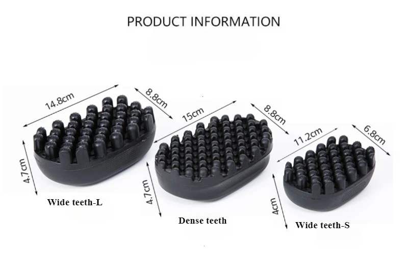 Portable Silicone Hair Brush Washable Durable Rubber - Image 12