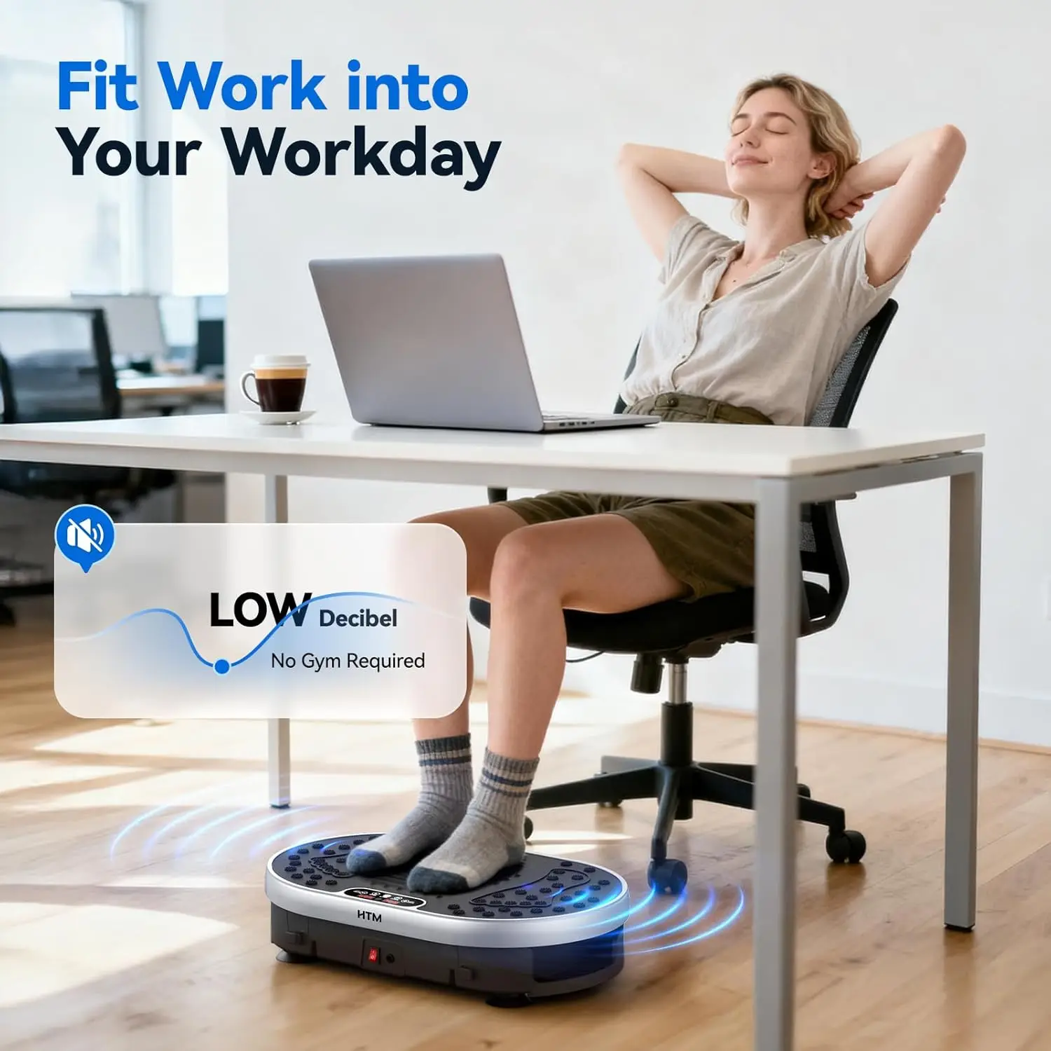Vibration Plate Exercise Machine 120 Speed Levels 9 Preset Programs Home Fitness Equipment Weight Loss Fat Burning Muscle Toning - Image 5