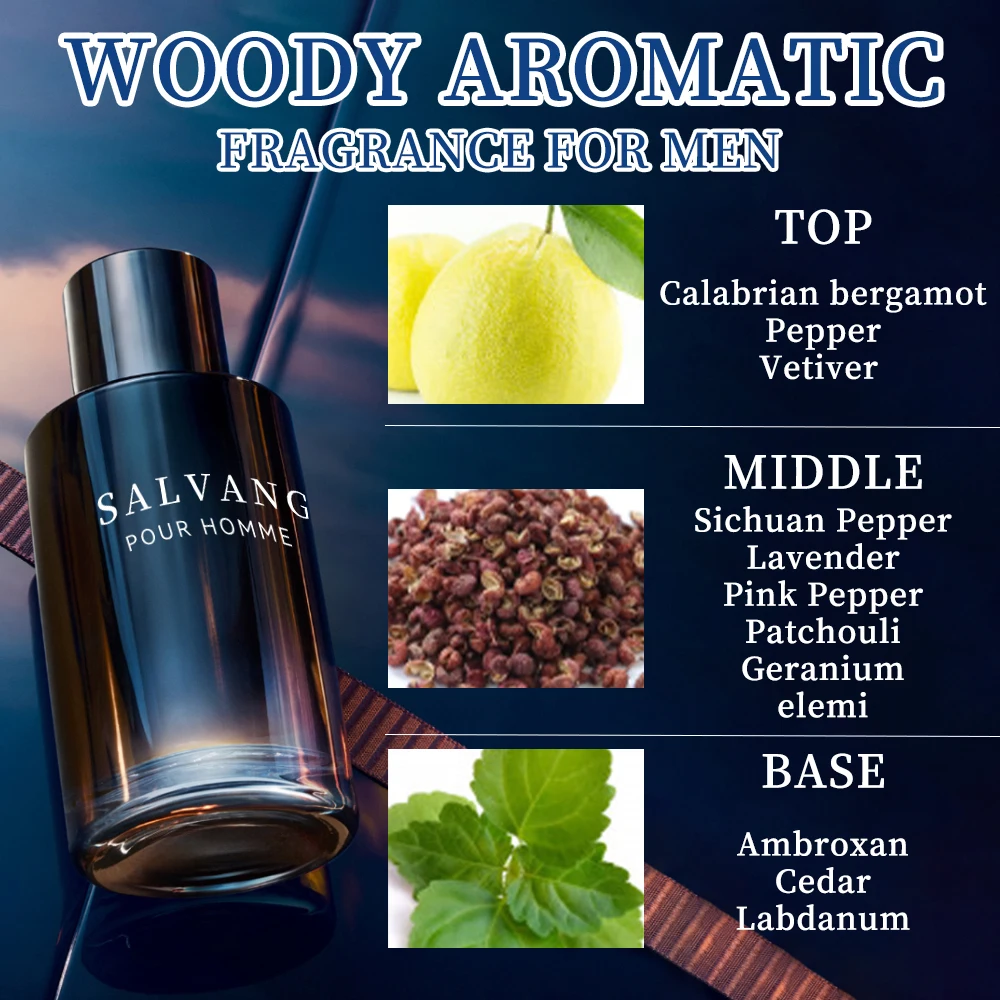 3.4 Oz Men's Eau De Toilette Spray, Long-Lasting Perfume, Calabria, Lemon, Pepper And Vetiver, Very Suitable For Dating, Daily L - Image 3