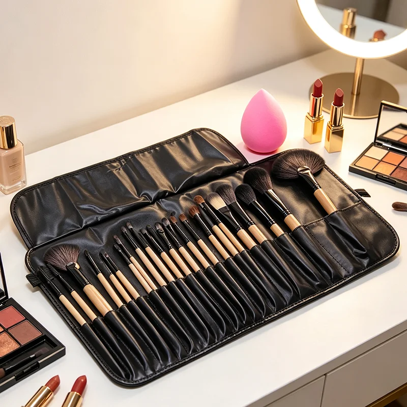 Gift Bag and Sponge for 24 pcs Makeup Brush Sets Cosmetics - Image 18