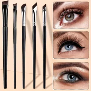 5 Makeup Brush Set, Sickle Eyeliner, Bevel Blade Detail Brush, Eyeshadow Brush Set,