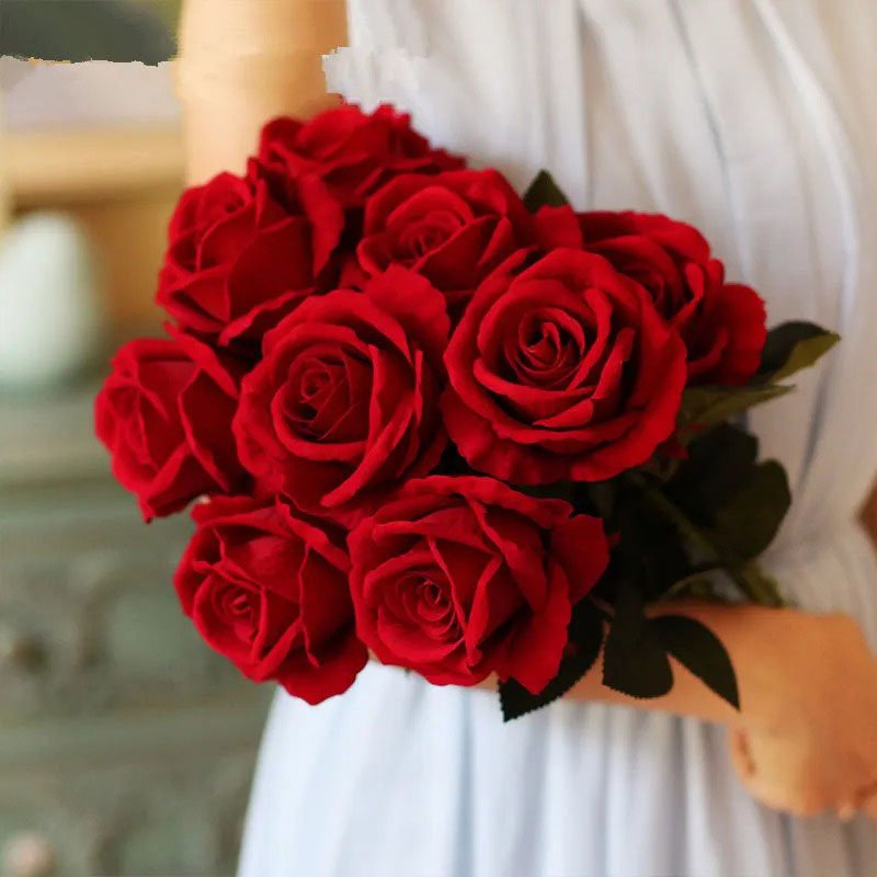3/5/10/20pcs Roses Artificial Flowers Rose Flower Branch Artificial Red Roses Realistic Fake Rose for Wedding Home Decor - Image 18