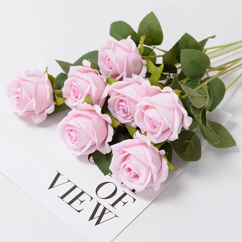 3/5/10/20pcs Roses Artificial Flowers Rose Flower Branch Artificial Red Roses Realistic Fake Rose for Wedding Home Decor - Image 13