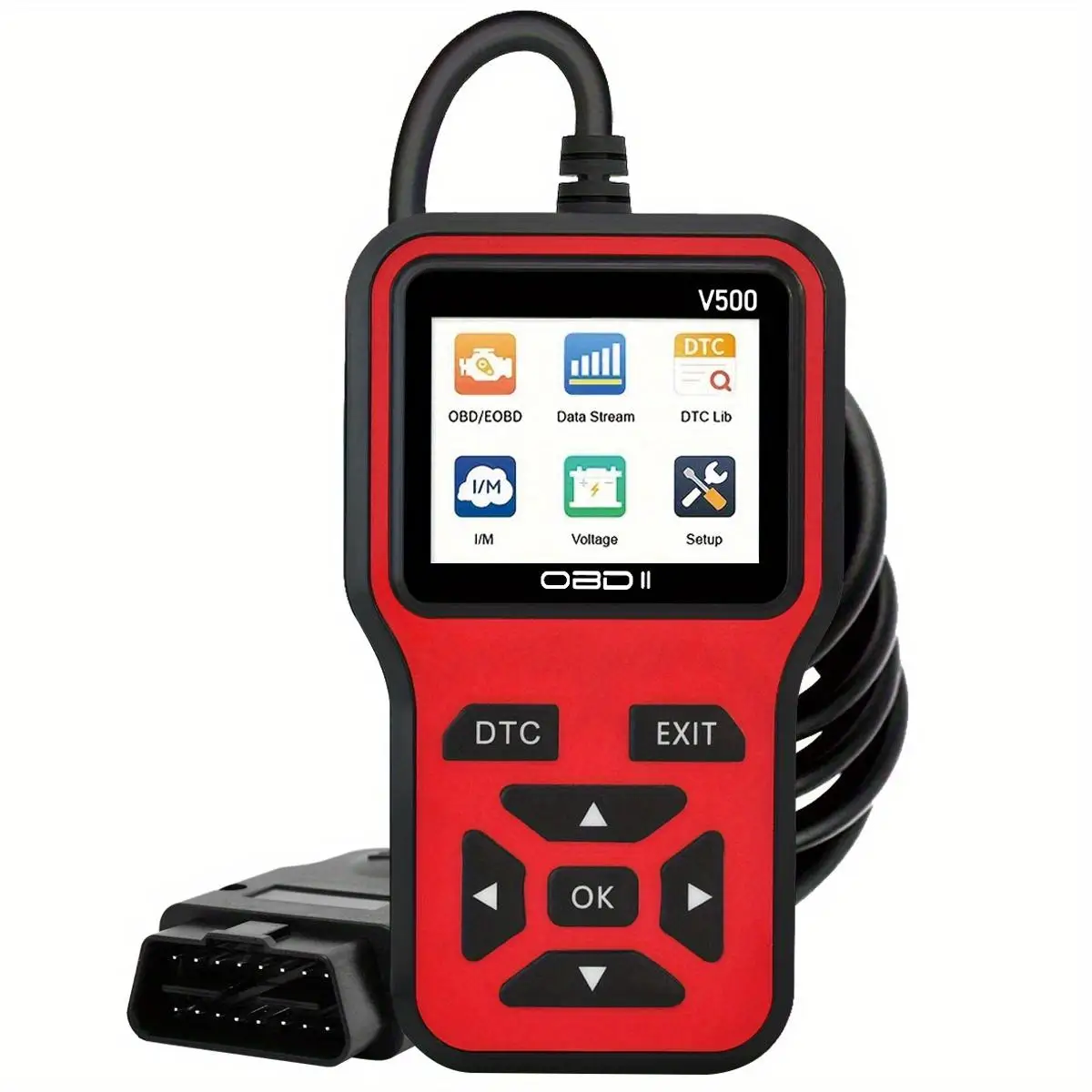 Car OBD2 Scanner Diagnostic Tool Code Reader, Car Voltage Tester Engine Fault Code Scanner, Charging Tester Diagnostic Tool V500 - Image 6