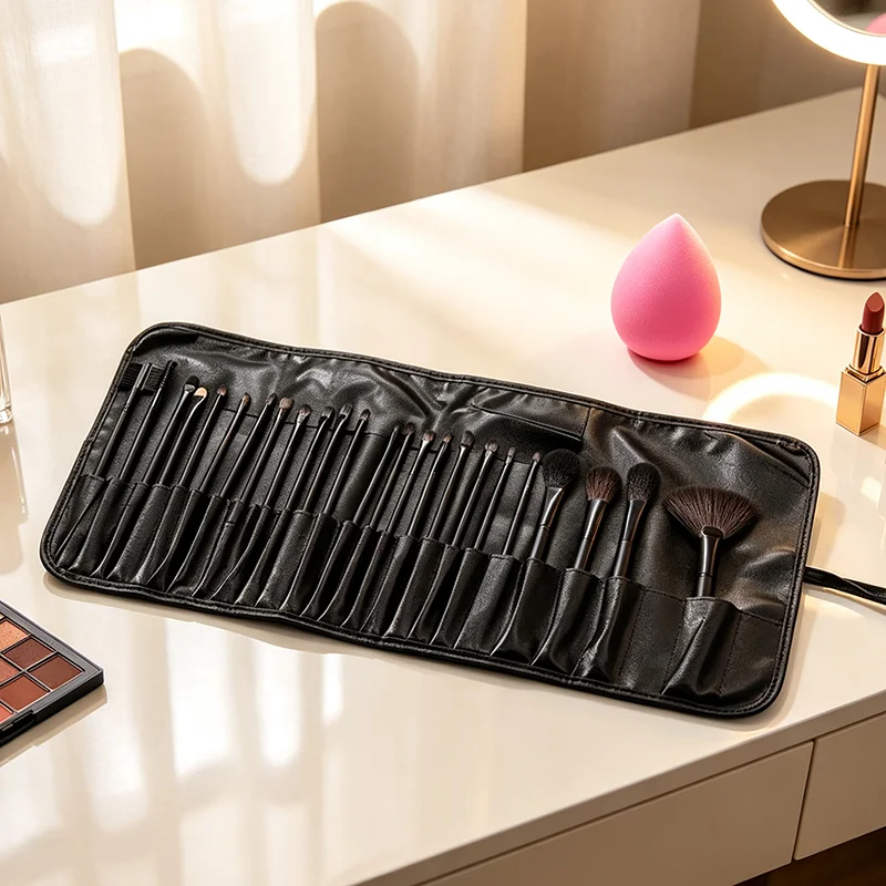Gift Bag and Sponge for 24 pcs Makeup Brush Sets Cosmetics - Image 14