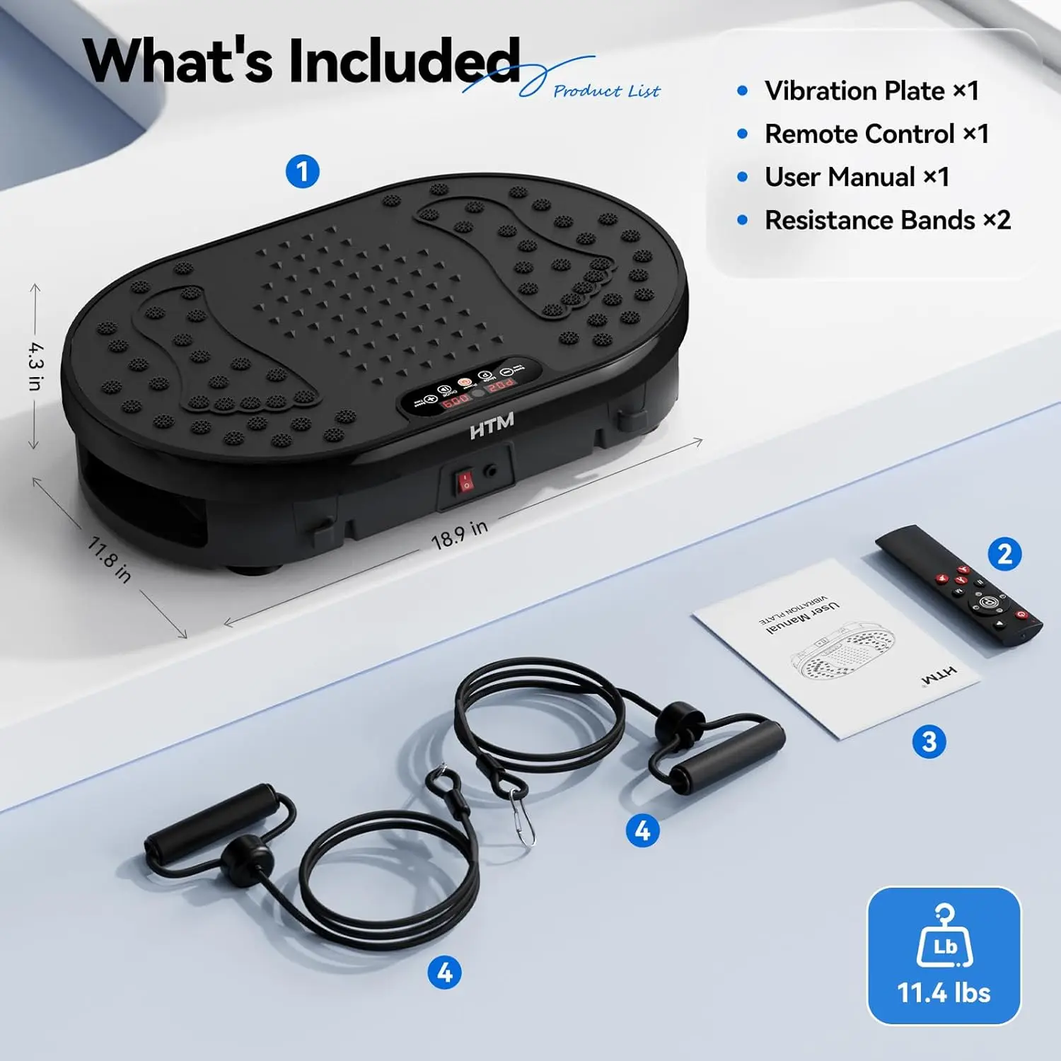 Vibration Plate Exercise Machine 120 Speed Levels 9 Preset Programs Home Fitness Equipment Weight Loss Fat Burning Muscle Toning - Image 22