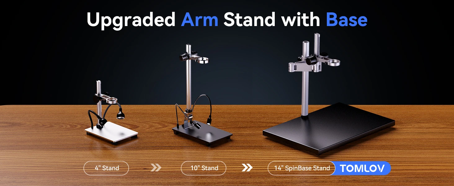 TOMLOV 4K Autofocus Microscope 10.1' HDMI Digital Microscopes TM4K-AF Max Soldering Microscopio LED Light for Electronic Repair - Image 14