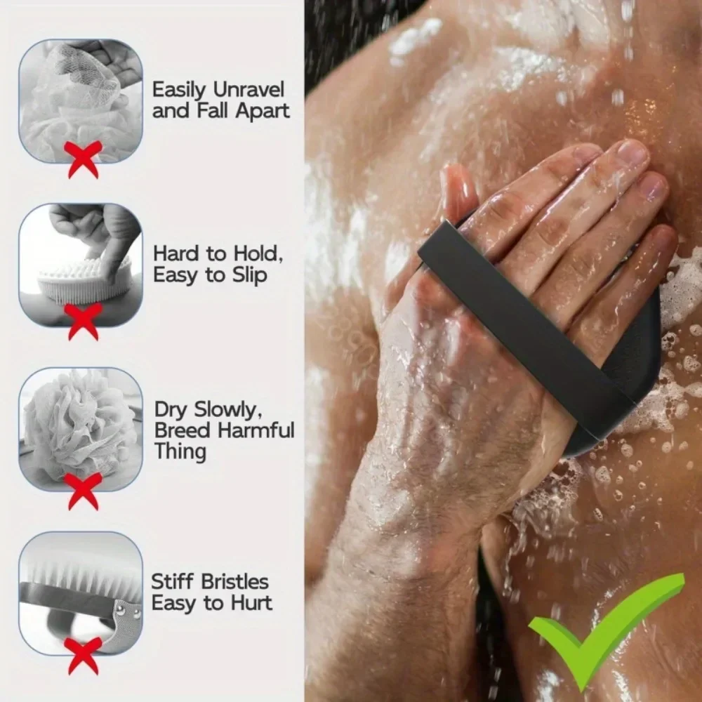 Bath Soft Silicone Back Brush Bath Shower Sponge Scrubbing - Image 10