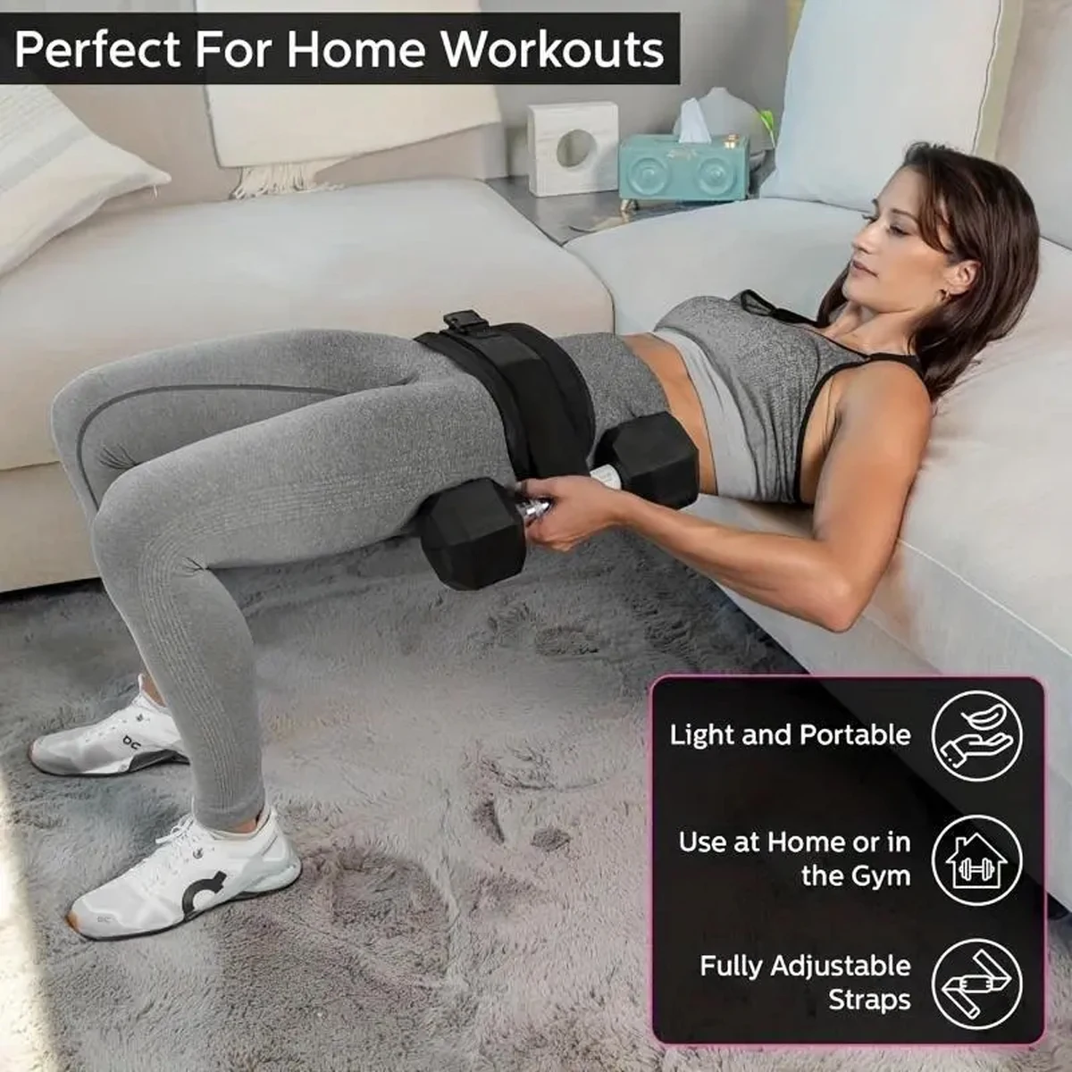 Adjustable Weighted Waist Belt, for Home Workouts, Dumbbell Training & Hip Shaping, Home Gym Fitness Equipment - Image 12