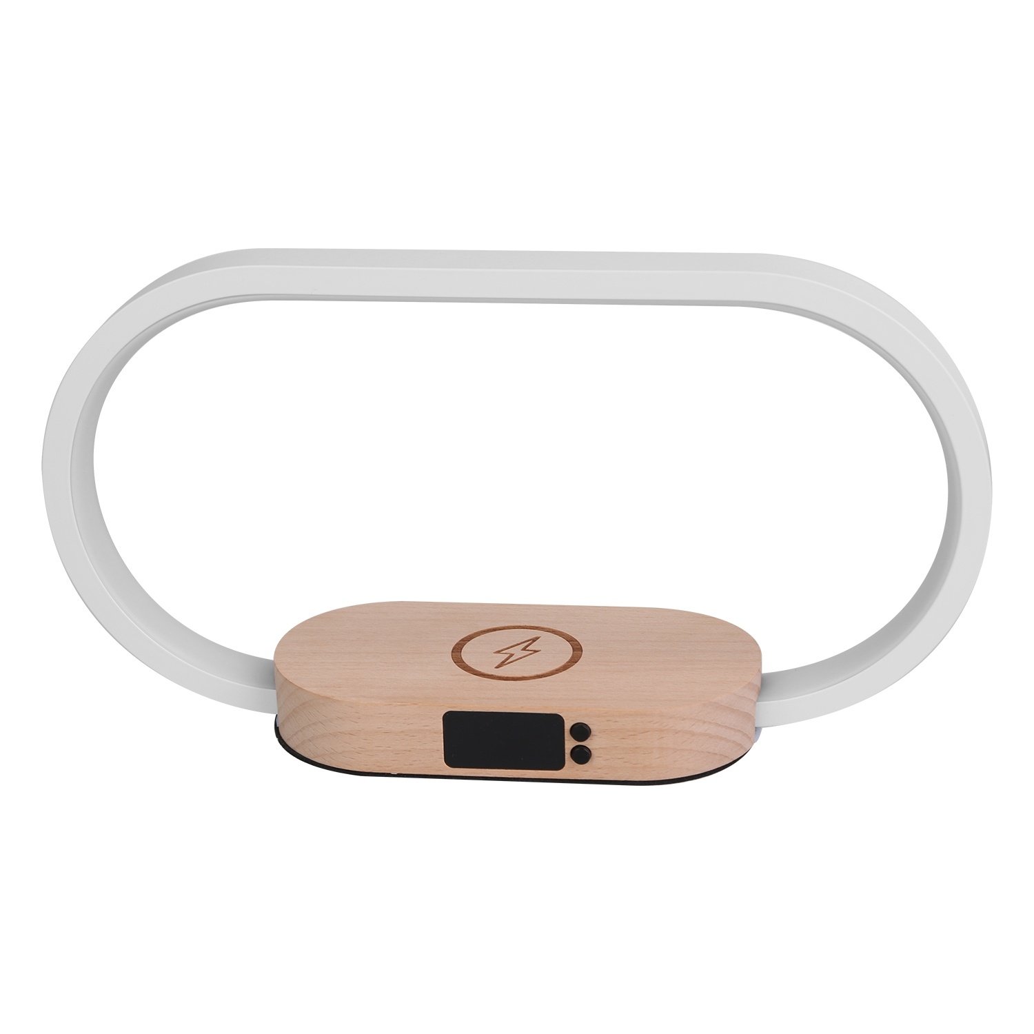 1 Set Bedside Table Lamp Touch Control Lamp With Clock Wireless Charging LED Desk Lamp Dimmable Nightstand Reading Lamp - Image 3