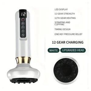 Body Gua Sha Scraping Massager. 12 Level Electric Vacuum Cupping Massager, Rechargeable And Cordless. Perfect For Halloween, Christmas And Birthday Gifts