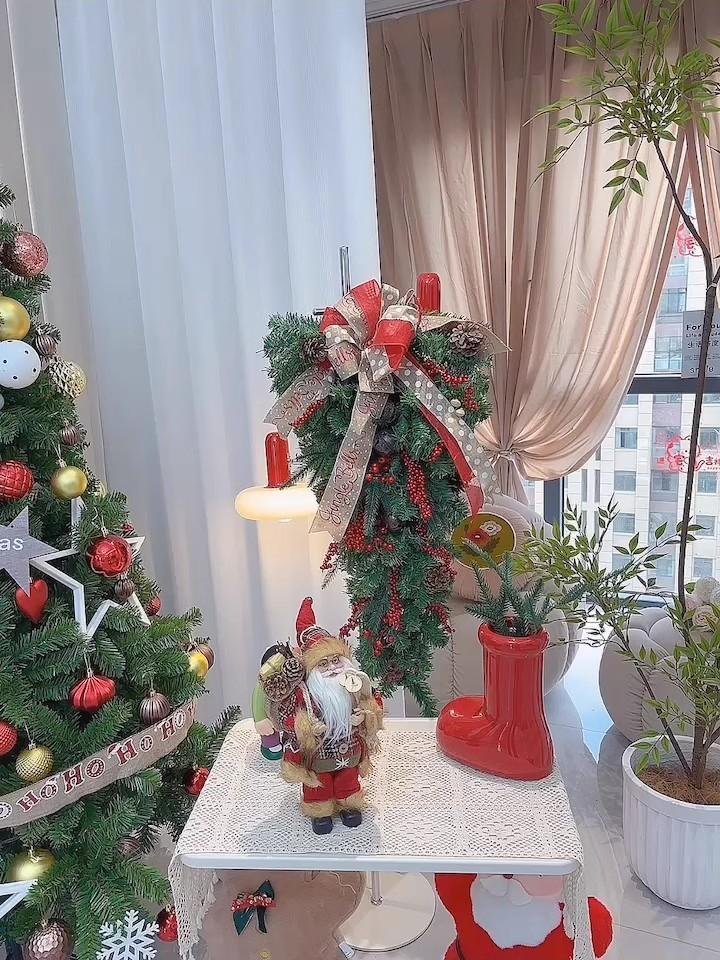 A Christmas Door Hanging Christmas Decorations Holiday Accessories Birthday Party Supplies - Image 4