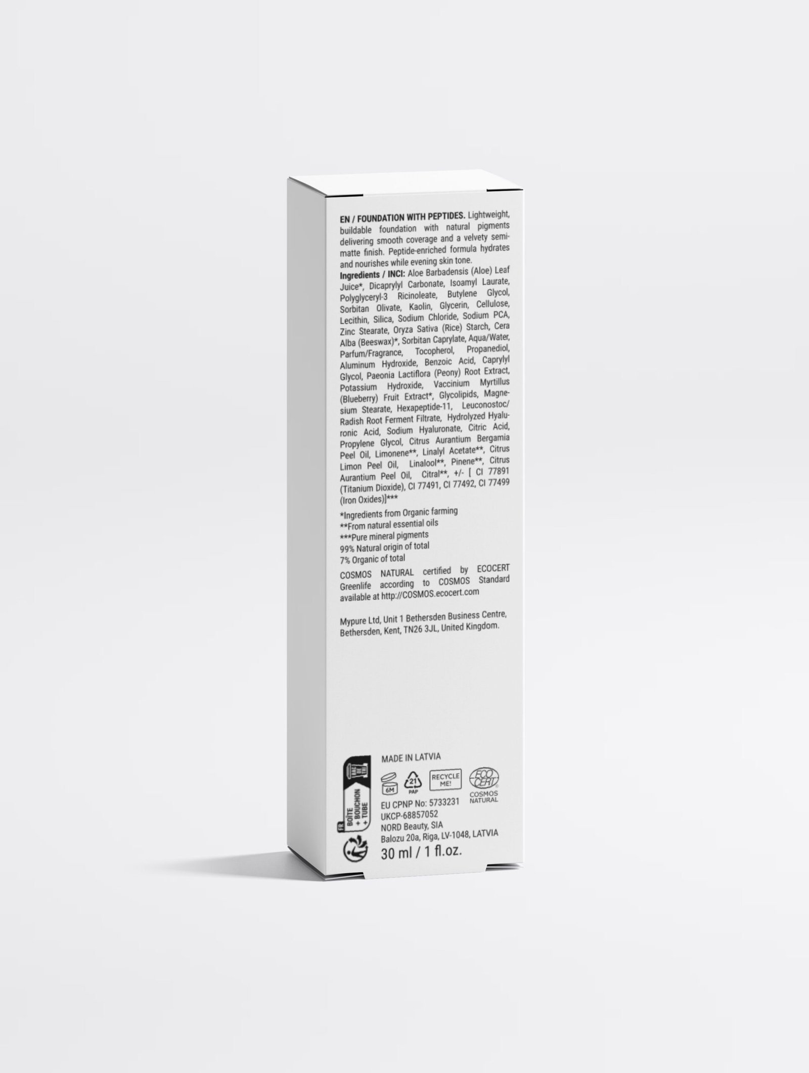 Foundation with Peptides, 10 Light Warm - Image 3