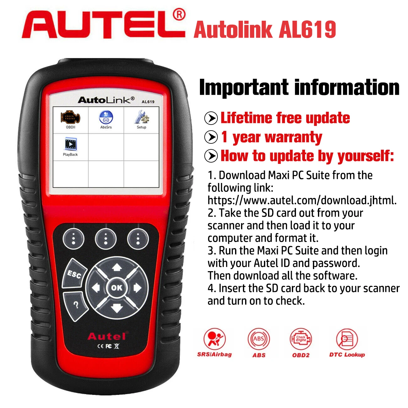 Autel AL619 AL519 OBD2 Scanner Car Diagnostic Tool Code - Image 16