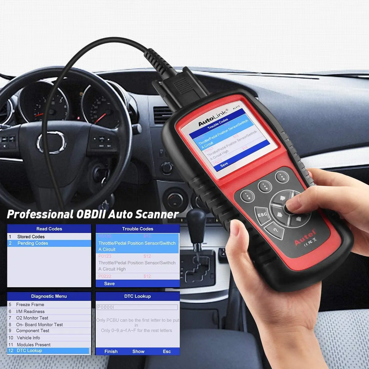 Autel AL619 AL519 OBD2 Scanner Car Diagnostic Tool Code - Image 5