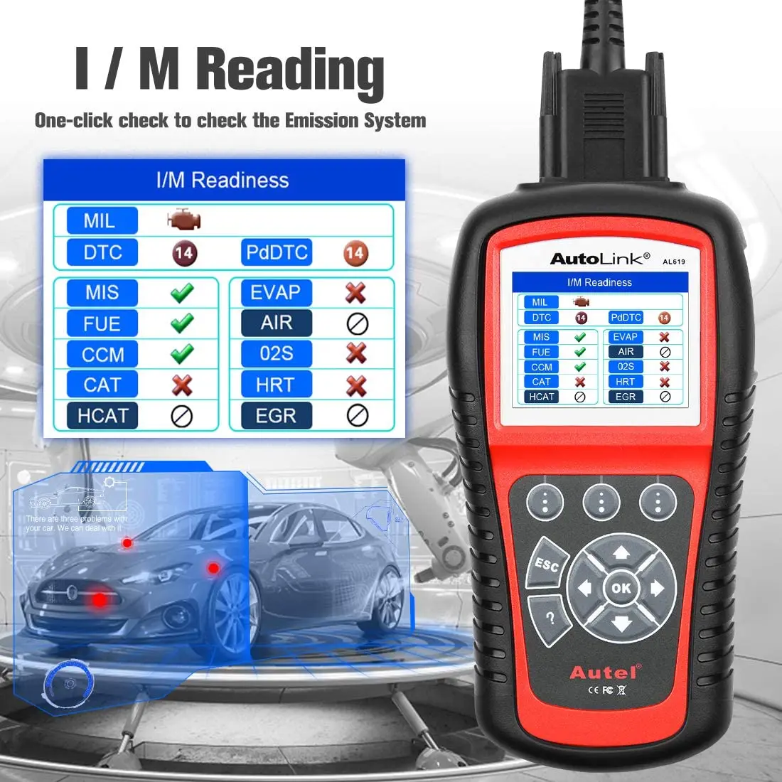 Autel AL619 AL519 OBD2 Scanner Car Diagnostic Tool Code - Image 22