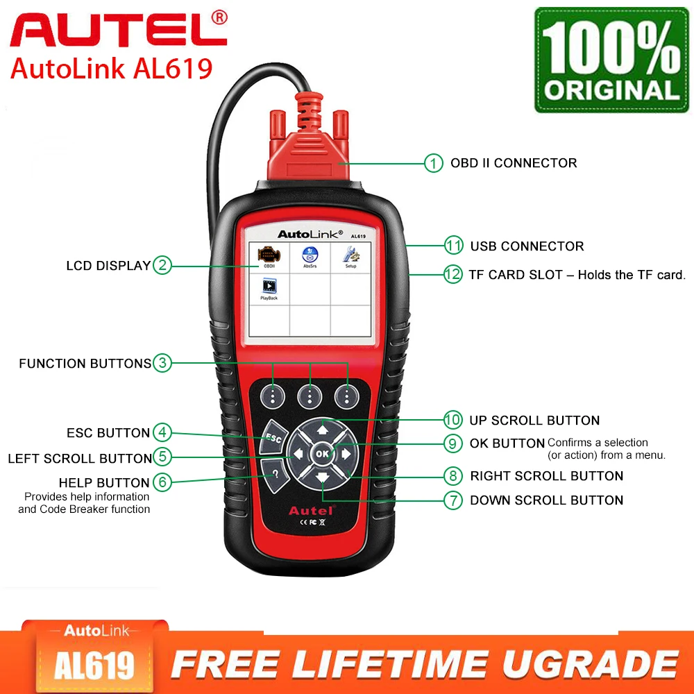 Autel AL619 AL519 OBD2 Scanner Car Diagnostic Tool Code - Image 17