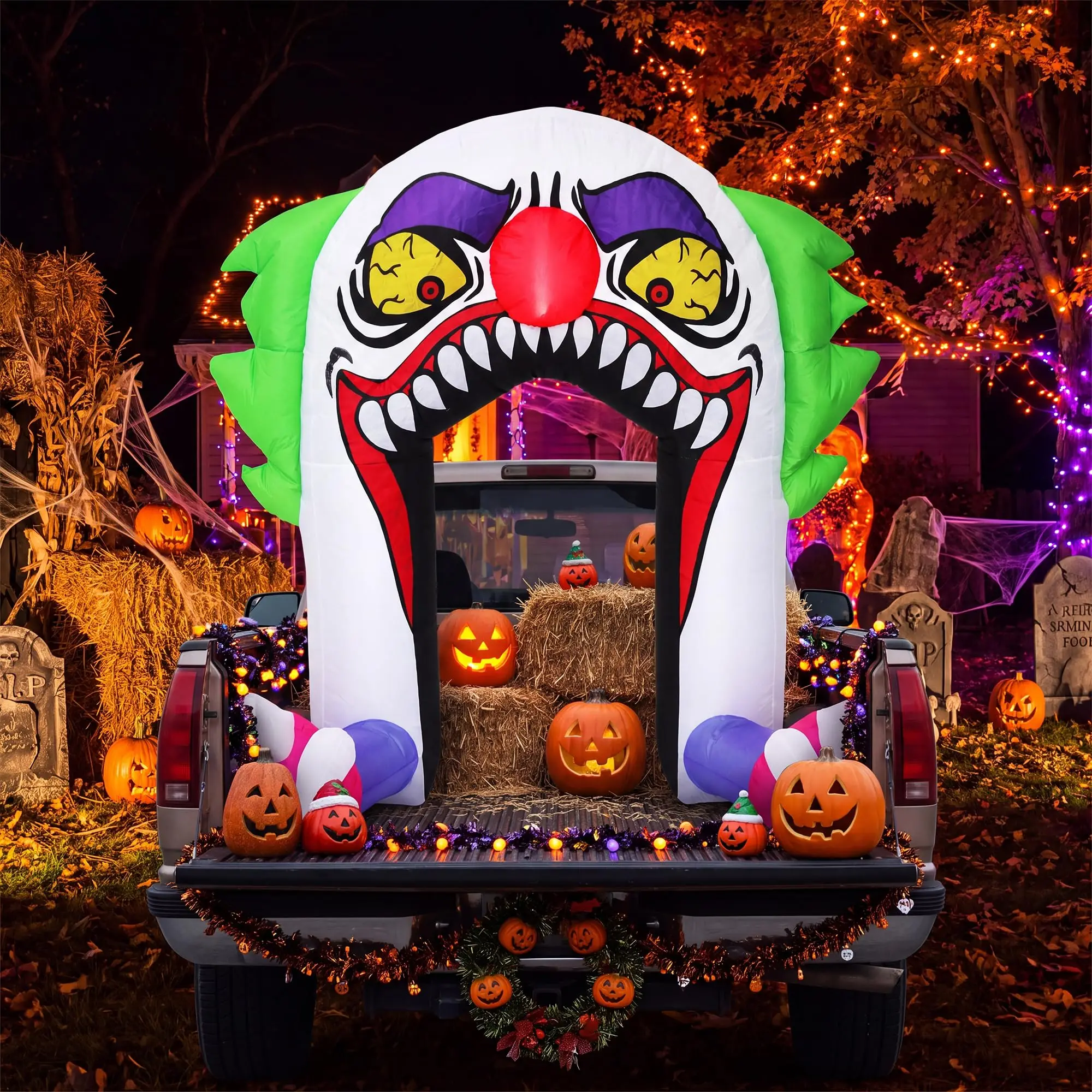 5ft Halloween Inflatable Clown Arch For Trunk Or Treat Car Decorations - Image 8