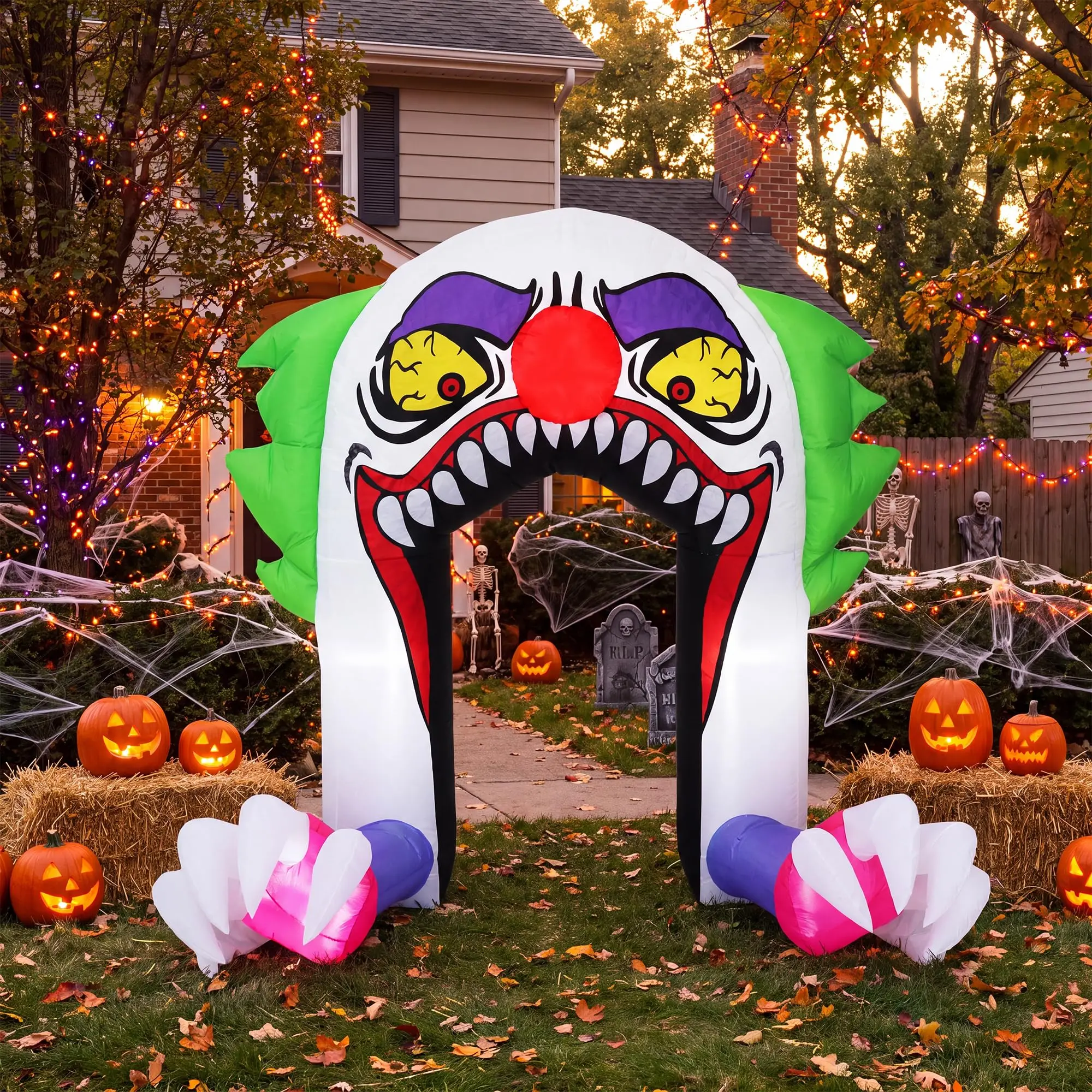 5ft Halloween Inflatable Clown Arch For Trunk Or Treat Car Decorations - Image 16