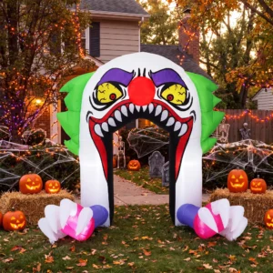 5ft Halloween Inflatable Clown Arch For Trunk Or Treat Car Decorations