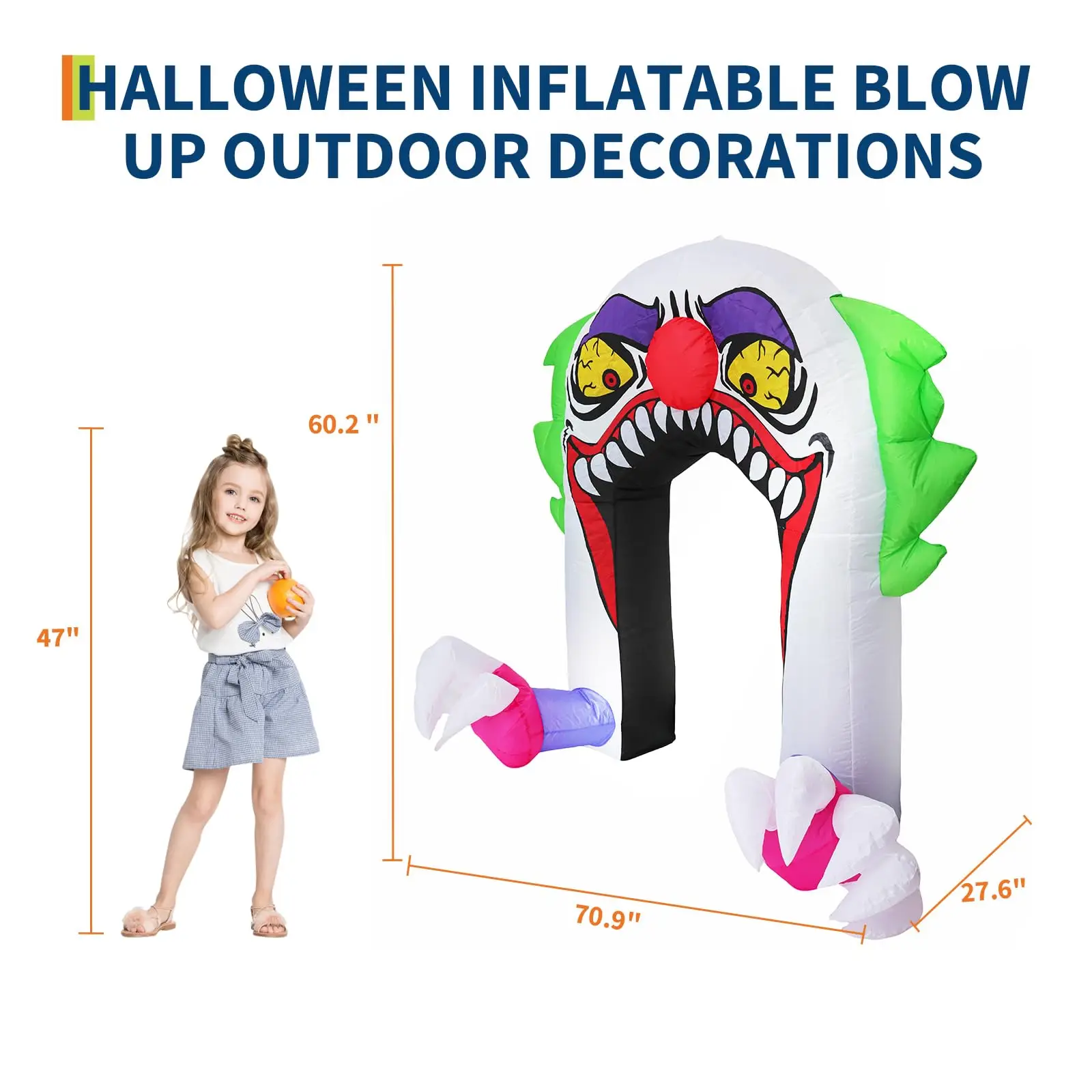 5ft Halloween Inflatable Clown Arch For Trunk Or Treat Car Decorations - Image 3