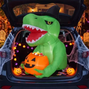 4.5FT Halloween Inflatables Dinosaur Trunk or Treat Car Decorations