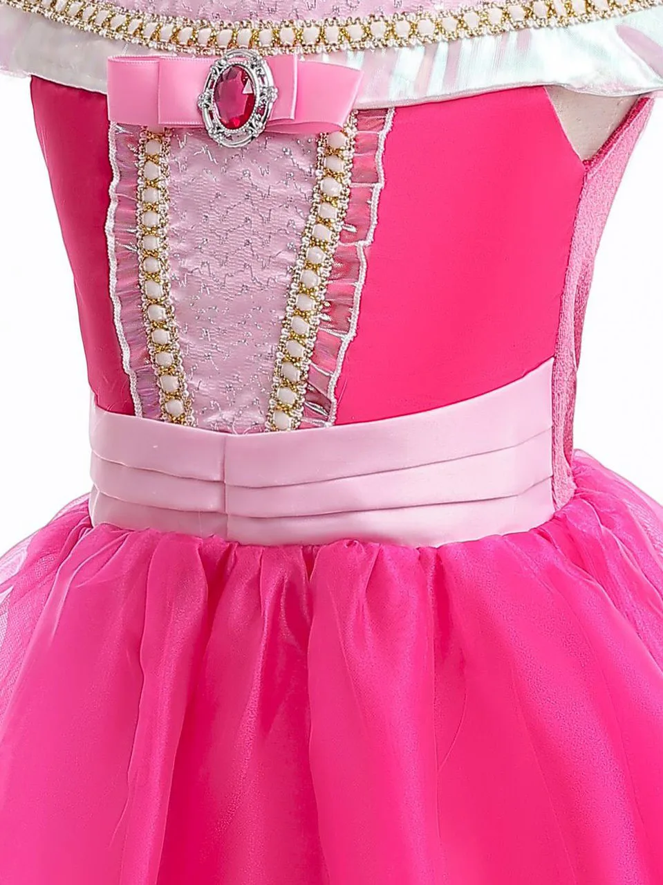 Little Girls Elegant Pink Princess Dress Up Clothes Halloween Birthday Party Costumes Kids Girls Dresses - Image 3