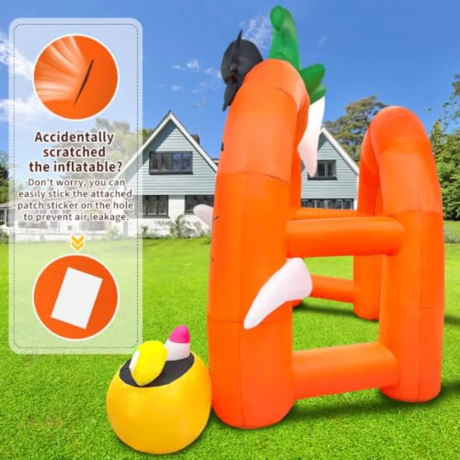 12FT Halloween Inflatable Archway, Giant Pumpkin Inflatable Tunnel Halloween Pumpkin Ghost Arch Inflatables Blow Up Ya - Image 6