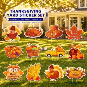 24Pcs Thanksgiving Yard Signs with Stakes