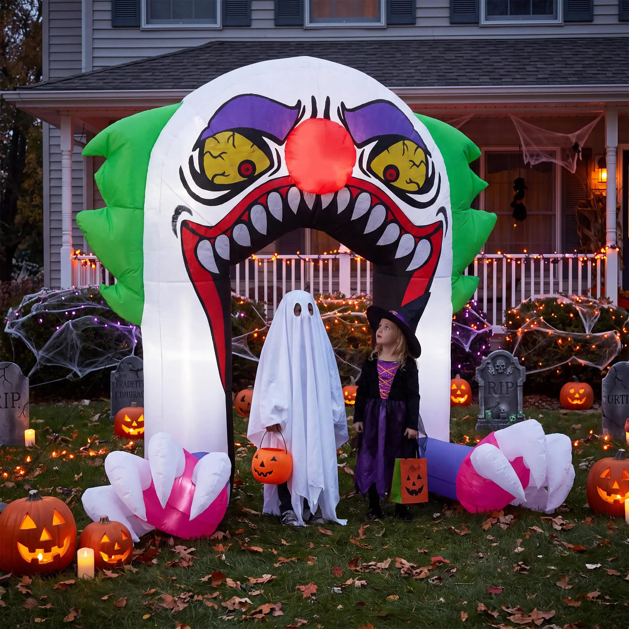 5ft Halloween Inflatable Clown Arch For Trunk Or Treat Car Decorations - Image 2