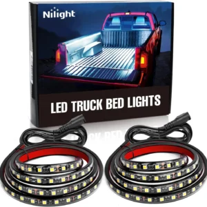 Nilight 2PCS 60β 180 LEDs Bed Strip Kit Blade Fuse 2-Way Splitter Extension Cable for Cargo, Pickup Truck, SUV, RV, Boat